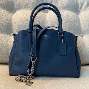 COACH SAGE SATCHEL CARRYALL or CROSSBODY w chain in DENIM BLUE